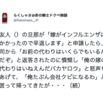 「嫁がインフルなので早退させて下さい」と上司に申請したら「お前の代わりはいくらでもいる」と言われ「俺の嫁の代わりはいない」とブチギレた結果・・・→痛快すぎた!!