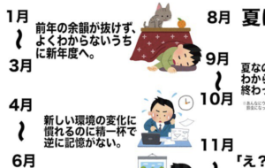 1年って本当にあっという間！なんでこんなに一瞬なのかと思って1年を図に表した結果・・・