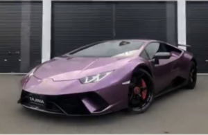 ランボルギーニが月々５万円で乗れると書かれたチラシ。しかしよく見てみると６１回目からの支払いが・・・