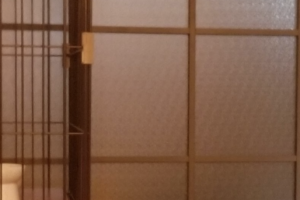 ガラス扉の向こうから、何者かがじっとこちらを見ている・・背筋が凍った話。