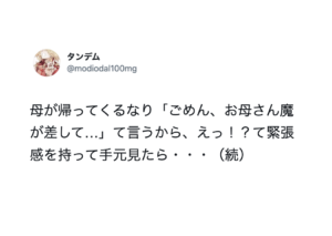 帰ってくるなり「ごめん、魔が差して…」と謝ってきた母親。→何事かと思ったら・・・